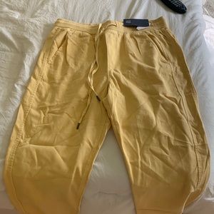 Womens Gap yellow khaki joggers